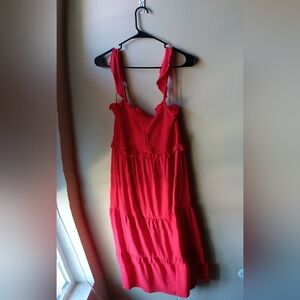 Francesca's Collections Red Maxi Dress